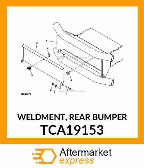 WELDMENT, REAR BUMPER TCA19153