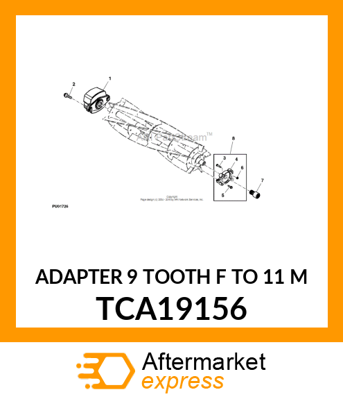 ADAPTER 9 TOOTH F TO 11 M TCA19156