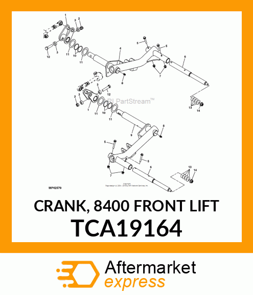 CRANK, 8400 FRONT LIFT TCA19164