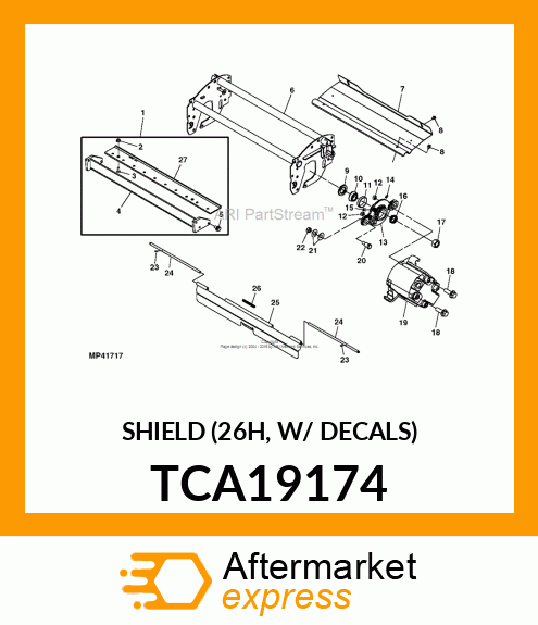 SHIELD (26H, W/ DECALS) TCA19174