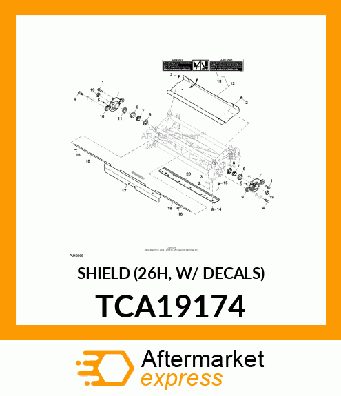 SHIELD (26H, W/ DECALS) TCA19174