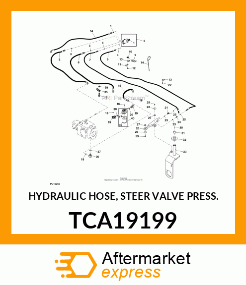 HYDRAULIC HOSE, STEER VALVE PRESS. TCA19199