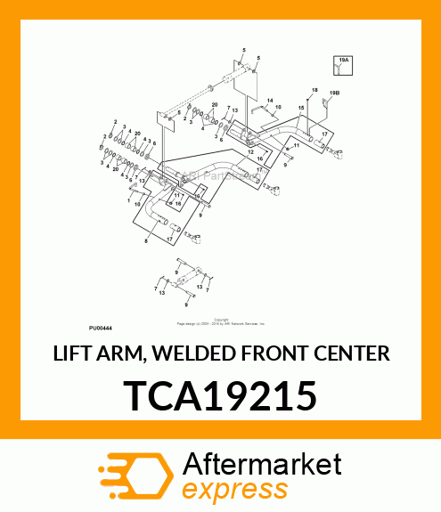 LIFT ARM, WELDED FRONT CENTER TCA19215