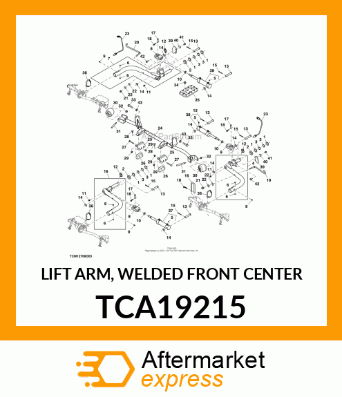 LIFT ARM, WELDED FRONT CENTER TCA19215