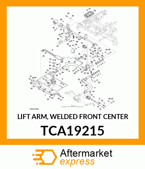 LIFT ARM, WELDED FRONT CENTER TCA19215