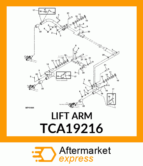 LIFT ARM, FRONT RH TCA19216