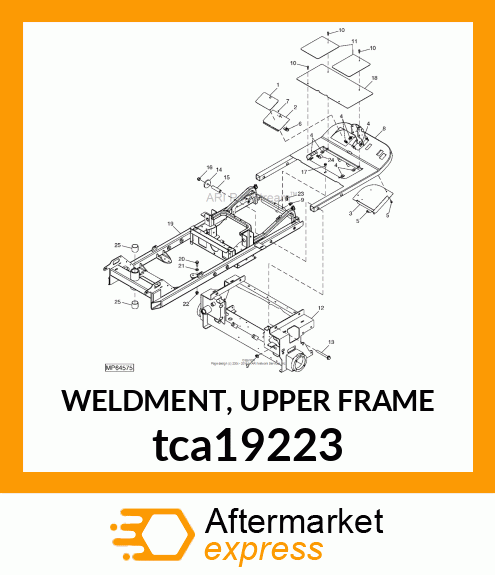 WELDMENT, UPPER FRAME tca19223