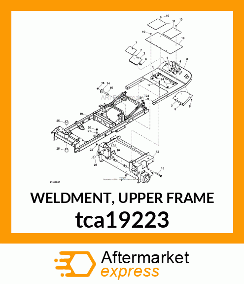 WELDMENT, UPPER FRAME tca19223