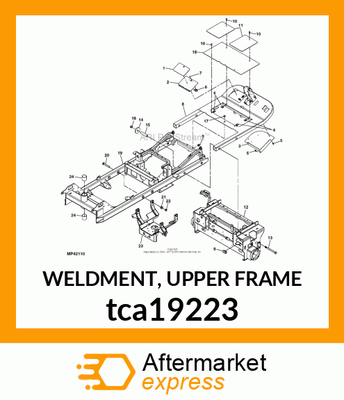 WELDMENT, UPPER FRAME tca19223