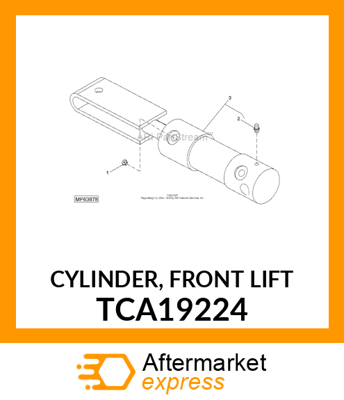 CYLINDER, FRONT LIFT TCA19224