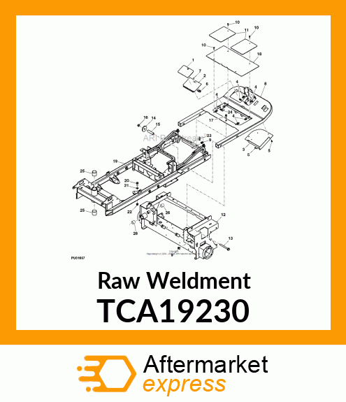 WELDMENT, LOWER FRAME TCA19230