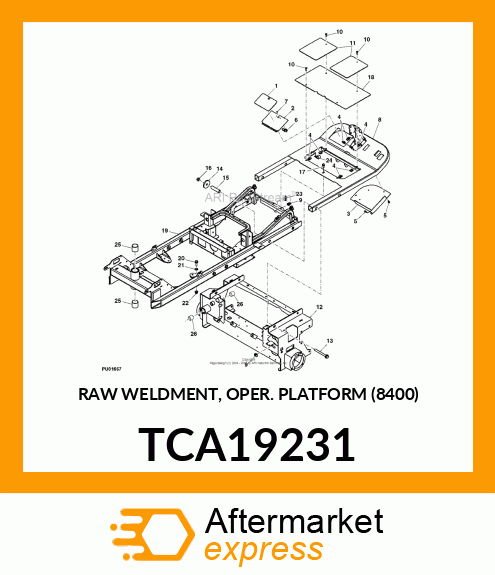 RAW WELDMENT, OPER. PLATFORM (8400) TCA19231