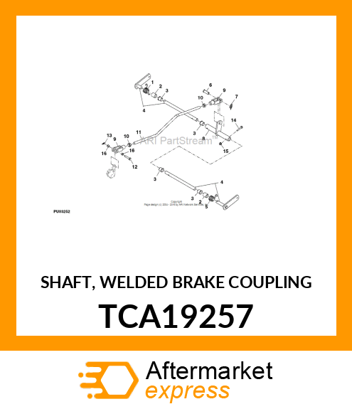 SHAFT, WELDED BRAKE COUPLING TCA19257