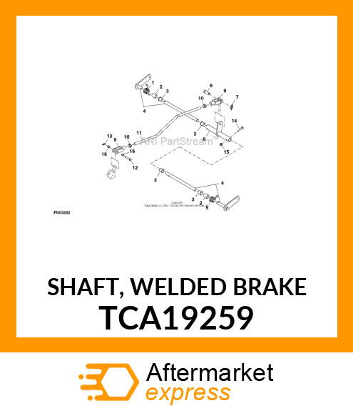 SHAFT, WELDED BRAKE TCA19259