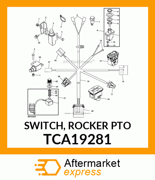 SWITCH, ROCKER PTO TCA19281