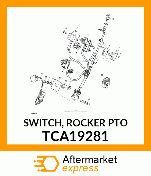 SWITCH, ROCKER PTO TCA19281