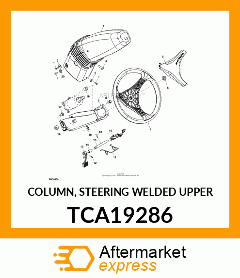 COLUMN, STEERING WELDED UPPER TCA19286