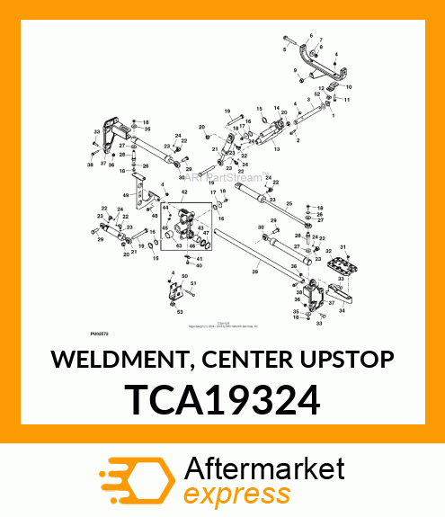 WELDMENT, CENTER UPSTOP TCA19324