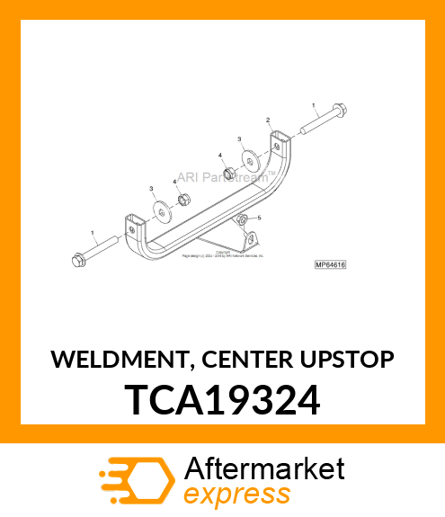 WELDMENT, CENTER UPSTOP TCA19324