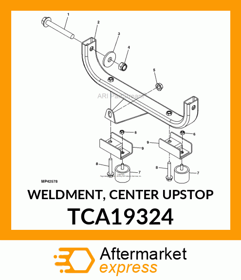 WELDMENT, CENTER UPSTOP TCA19324