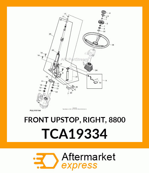 FRONT UPSTOP, RIGHT, 8800 TCA19334