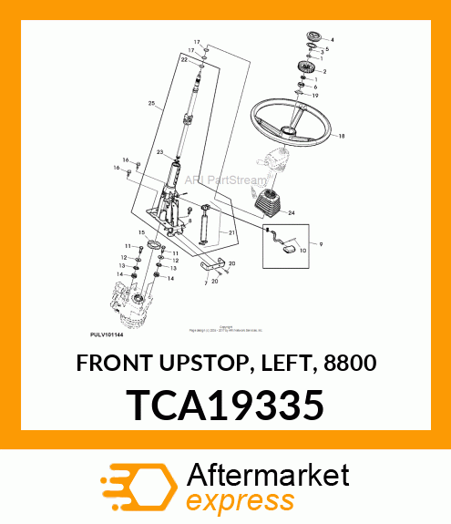 FRONT UPSTOP, LEFT, 8800 TCA19335