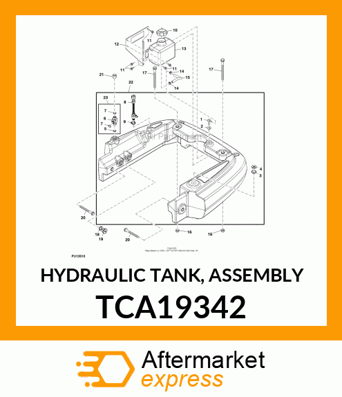 HYDRAULIC TANK, ASSEMBLY TCA19342