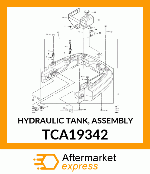 HYDRAULIC TANK, ASSEMBLY TCA19342