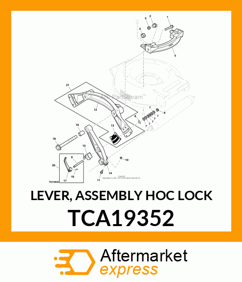 LEVER, ASSEMBLY HOC LOCK TCA19352