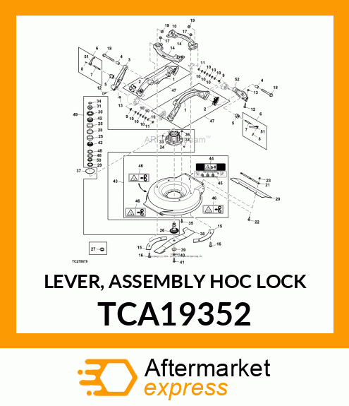 LEVER, ASSEMBLY HOC LOCK TCA19352