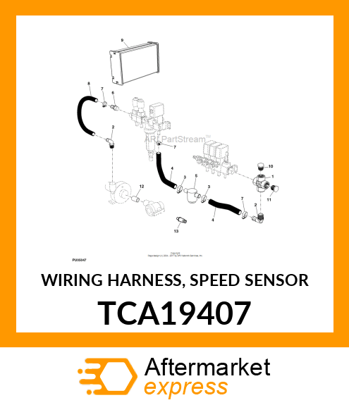 WIRING HARNESS, SPEED SENSOR TCA19407