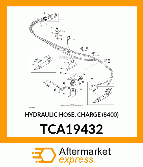 HYDRAULIC HOSE, CHARGE (8400) TCA19432