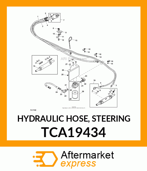 HYDRAULIC HOSE, STEERING TCA19434