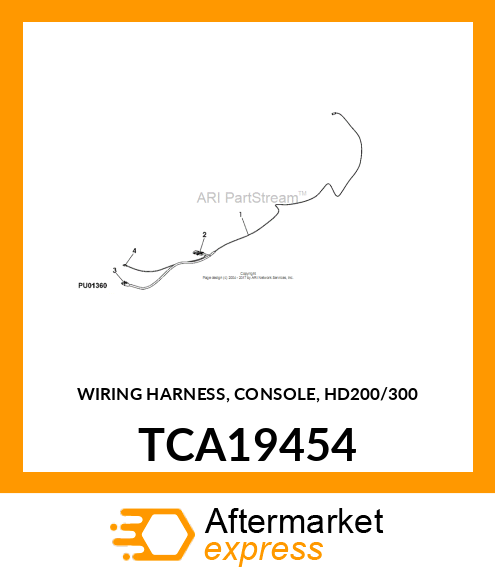 WIRING HARNESS, CONSOLE, HD200/300 TCA19454