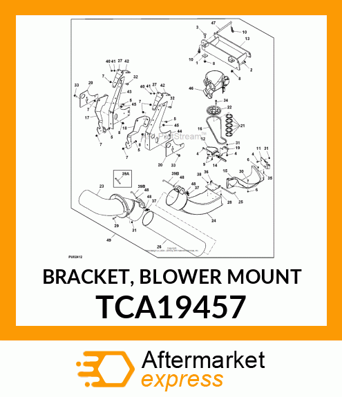 BRACKET, BLOWER MOUNT TCA19457