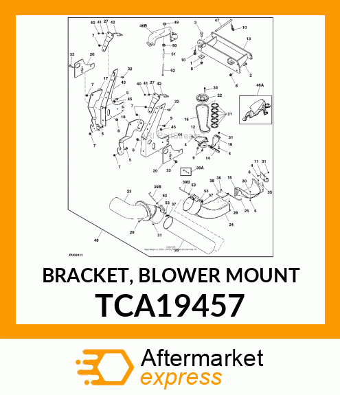 BRACKET, BLOWER MOUNT TCA19457