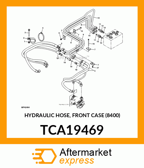 HYDRAULIC HOSE, FRONT CASE (8400) TCA19469