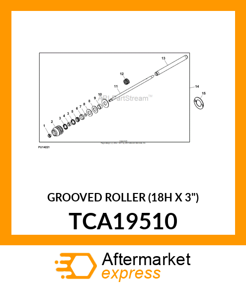 GROOVED ROLLER (18H X 3") TCA19510