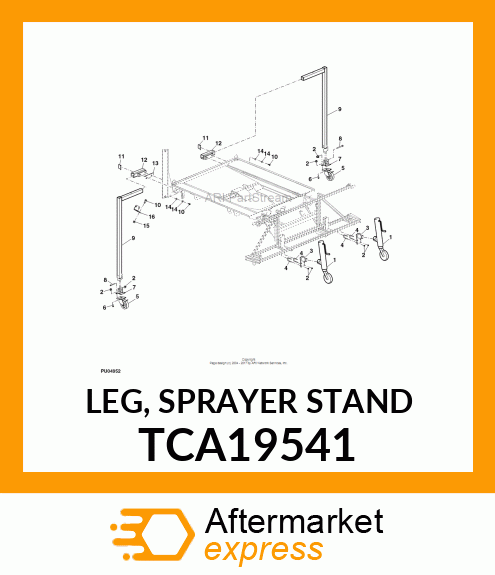 LEG, SPRAYER STAND TCA19541