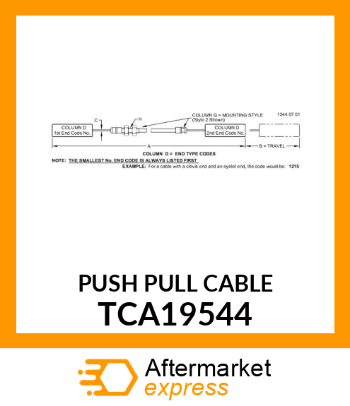 PUSH PULL CABLE TCA19544