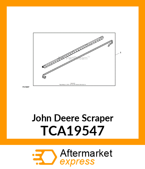 SCRAPER, 2" X 22" FRONT GROOVED TCA19547