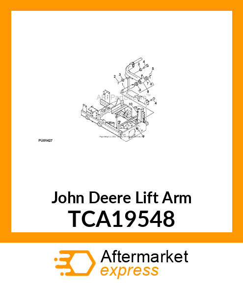 ARM, CENTER GREEN W/BUSHINGS AND ZE TCA19548