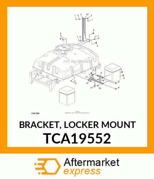 BRACKET, LOCKER MOUNT TCA19552