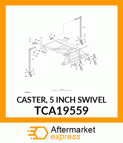 CASTER, 5 INCH SWIVEL TCA19559