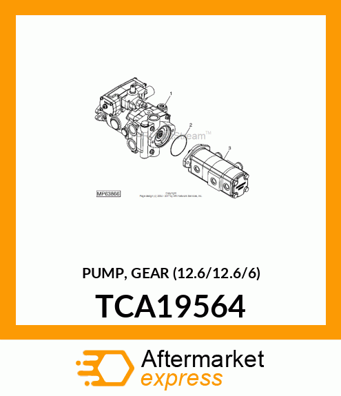 PUMP, GEAR (12.6/12.6/6) TCA19564