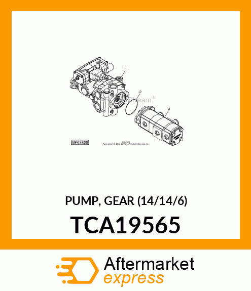 PUMP, GEAR (14/14/6) TCA19565