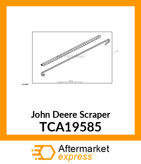 SCRAPER, 2" X 18" FRONT GROOVED TCA19585