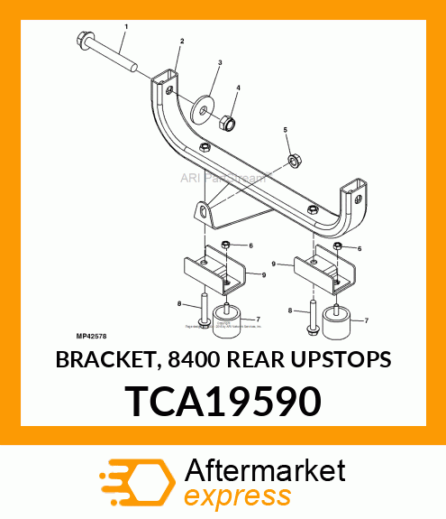 BRACKET, 8400 REAR UPSTOPS TCA19590