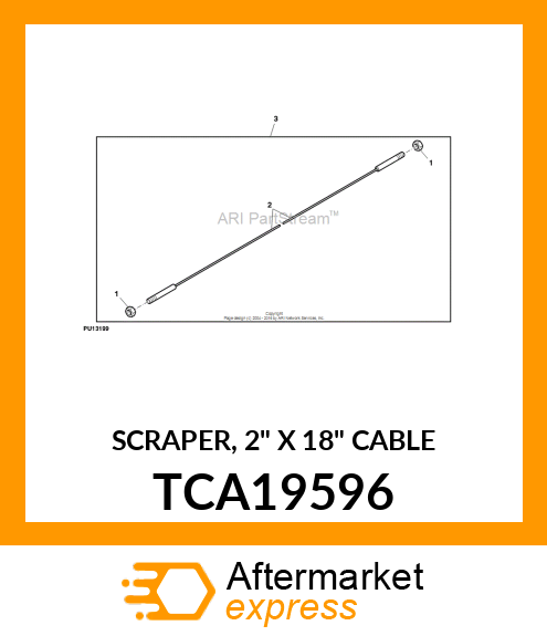 SCRAPER, 2" X 18" CABLE TCA19596