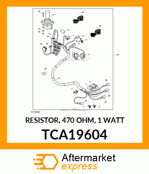 RESISTOR, 470 OHM, 1 WATT TCA19604